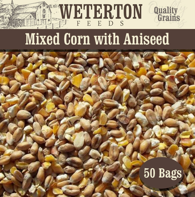 1000Kg Mixed Corn with Aniseed for Poultry, Pheasants, 50 x 20Kg Bags