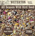 20KG Wild Bird Seed Mixture All Seasons With Suet